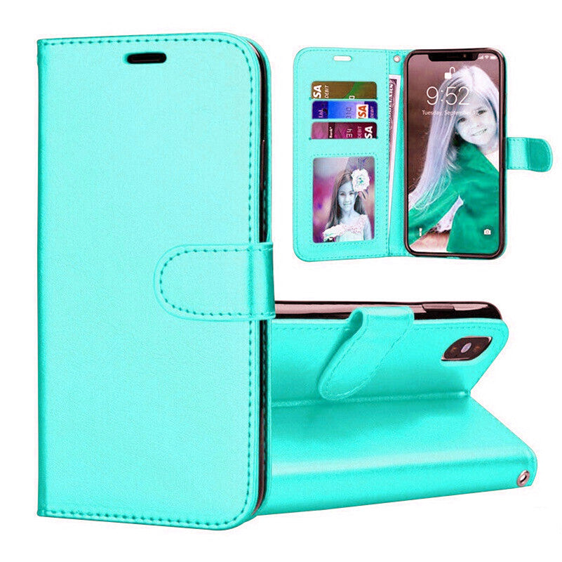 Étui portefeuille folio en cuir pour iPhone XR Étui portefeuille folio en cuir pour iPhone XR